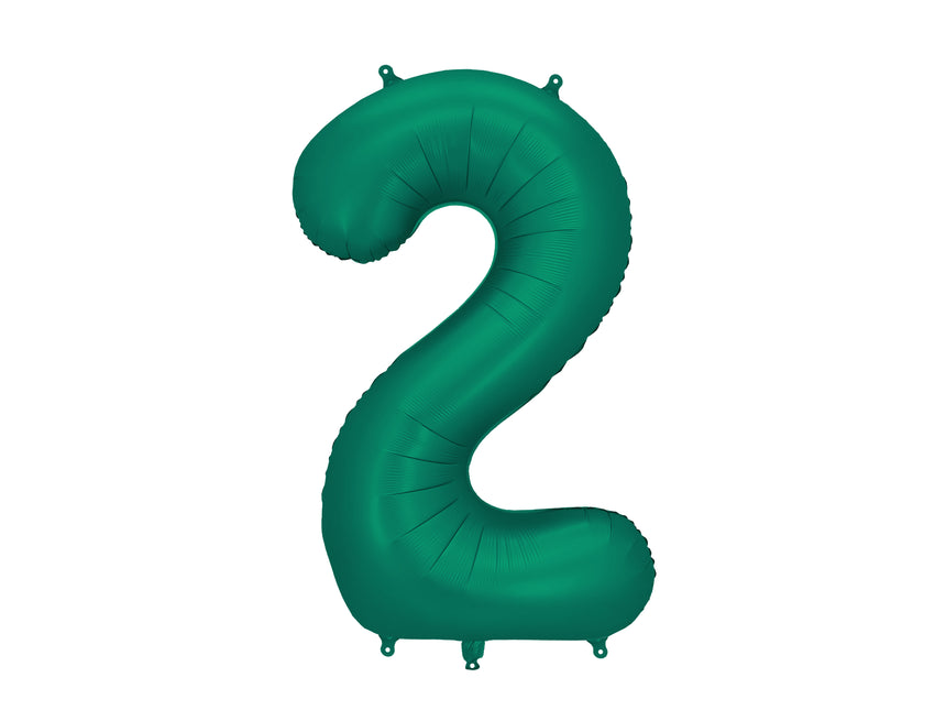 Balon z figurką na 2 lata Zielony Pusty 86cm