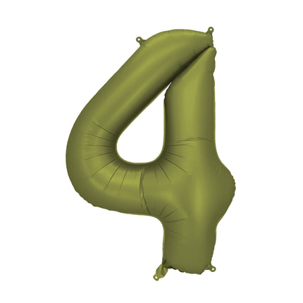 Balon z figurką na 4 lata Zielony Pusty 86cm