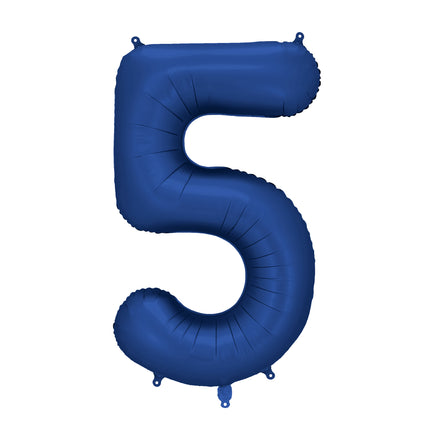 Balon 5-letni Niebieski Satynowy Foliowy Pusty 86cm