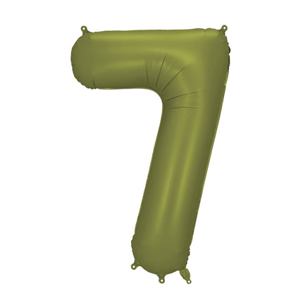 Balon z figurką na 7 lat Zielony 86 cm