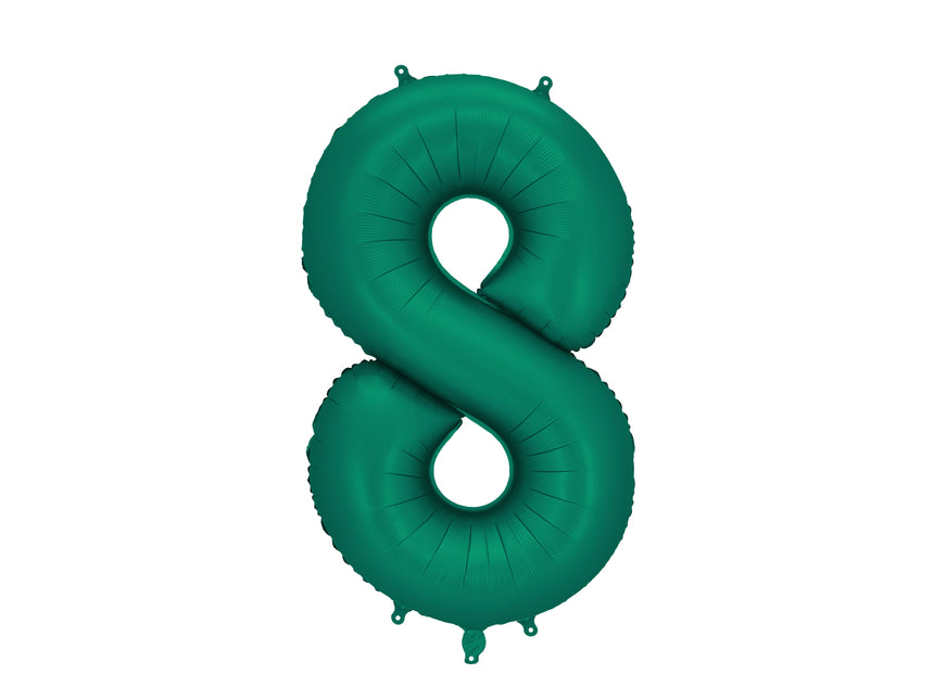 Balon z figurką na 8 lat Zielony 86 cm
