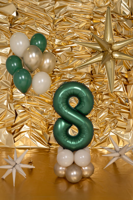 Balon z figurką na 8 lat Zielony 86 cm