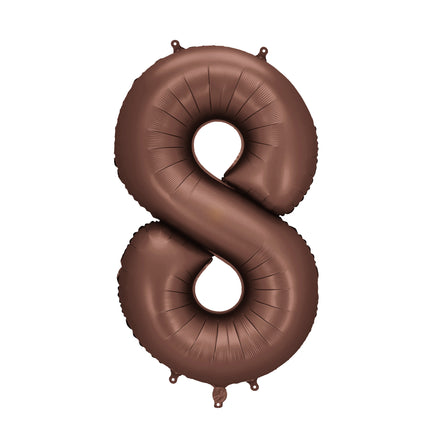 Balon 8-letni brązowy pusty 86 cm