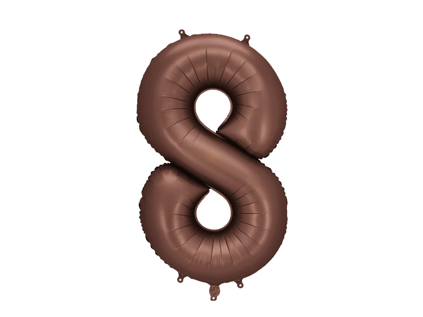 Balon 8-letni brązowy pusty 86 cm