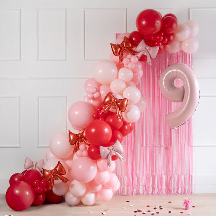 Balon z kokardą czerwony 25 cm
