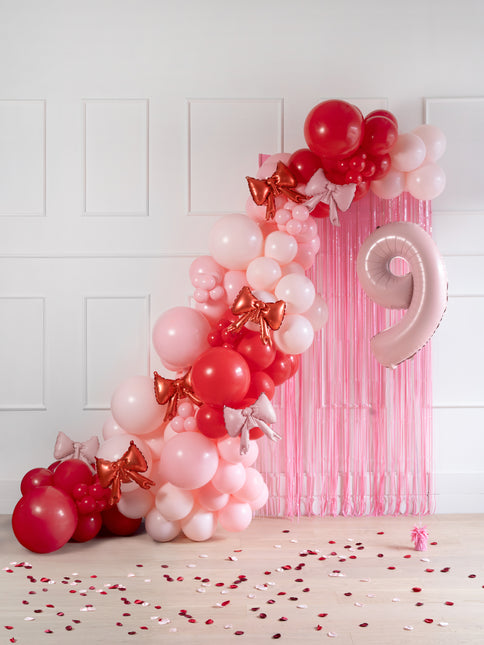 Balon z kokardą czerwony 25 cm