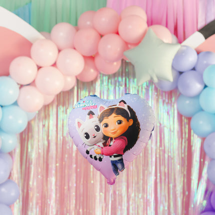 Balon foliowy Serce Domek dla lalek Gabby, 35 cm