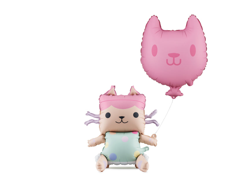 Baby Box & Balony foliowe kot, 43x46 cm i 35x37 cm