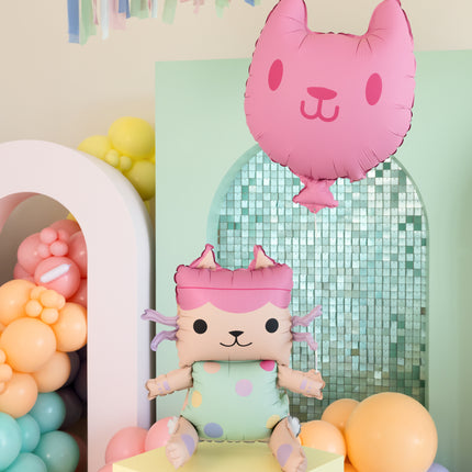 Baby Box & Balony foliowe kot, 43x46 cm i 35x37 cm