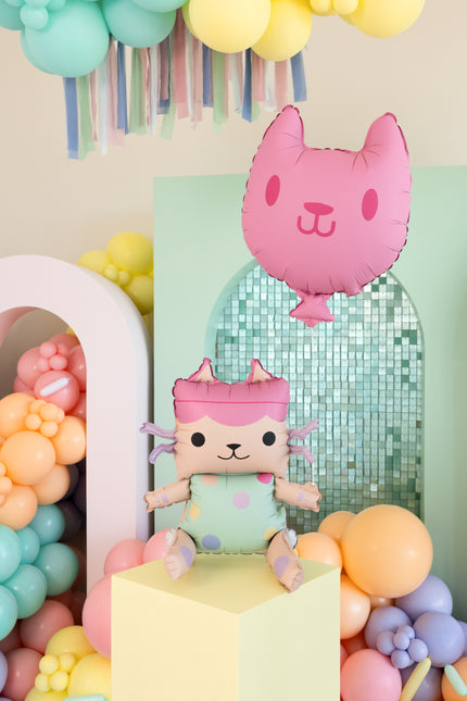 Baby Box & Balony foliowe kot, 43x46 cm i 35x37 cm