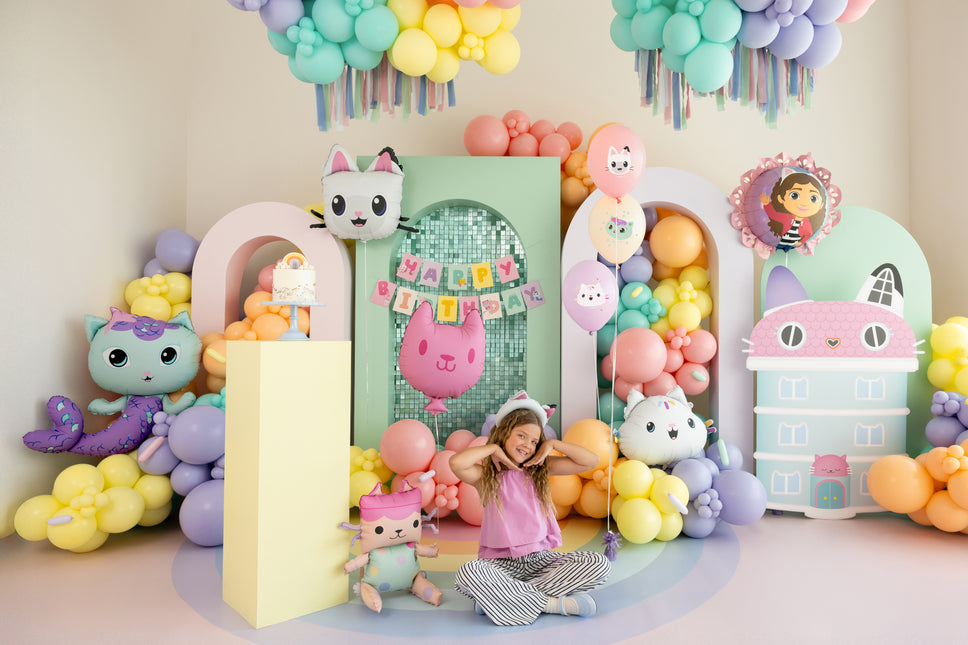 Baby Box & Balony foliowe kot, 43x46 cm i 35x37 cm