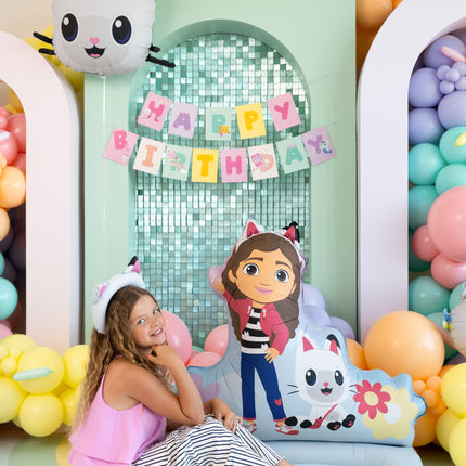 Stojący balon foliowy Domek dla lalek Gabby, 92x90,5 cm
