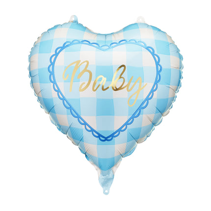Balon foliowy serce Baby, 35 cm, jasnoniebieski
