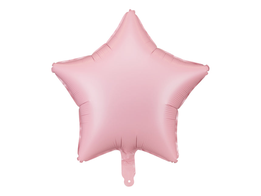 Balon helowy gwiazda różowy pusty 48 cm