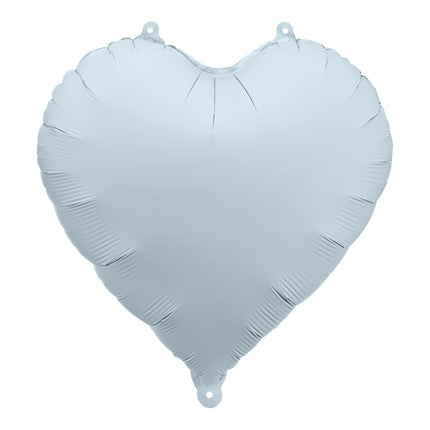 Balon helowy serce błękit mglisty pusty 45 cm