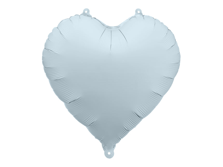 Balon helowy serce błękit mglisty pusty 45 cm