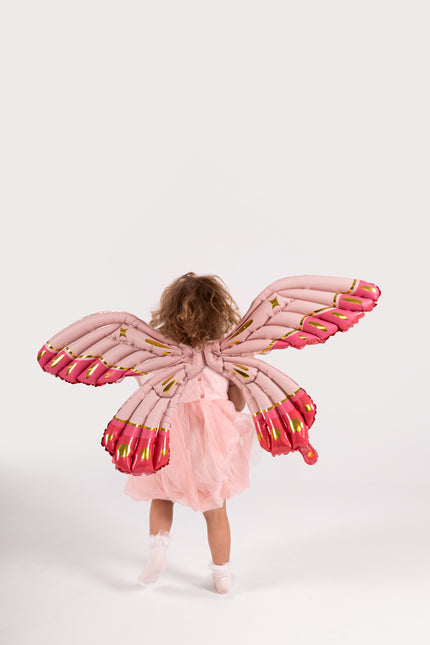 Balon helowy motyl różowy pusty 50 cm