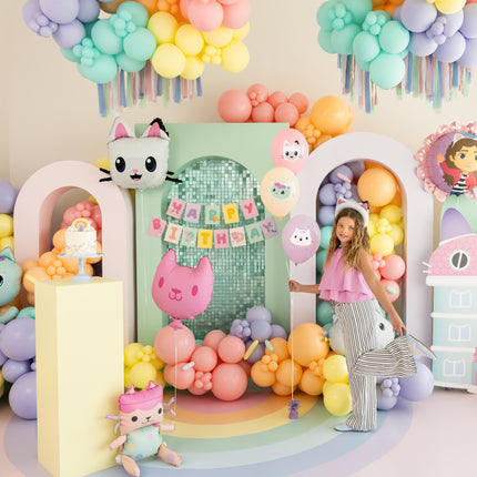 Chusta na listy Happy Birthday Gabby's Dollhouse, 180 x 15 cm