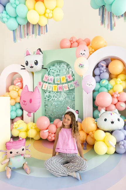 Chusta na listy Happy Birthday Gabby's Dollhouse, 180 x 15 cm