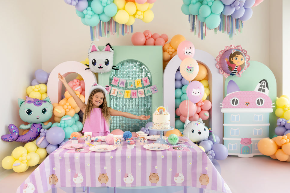 Chusta na listy Happy Birthday Gabby's Dollhouse, 180 x 15 cm