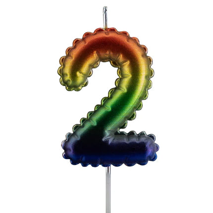 Świeczka „Tęcza” na 2 lata, 7 cm