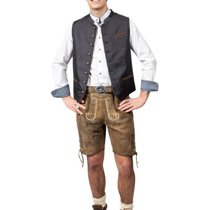 Kamizelka Oktoberfest Blue Trachtenweste Jaquard