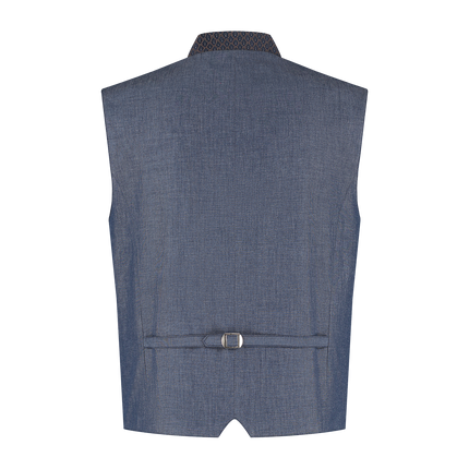 Kamizelka Oktoberfest Blue Trachtenweste Jaquard