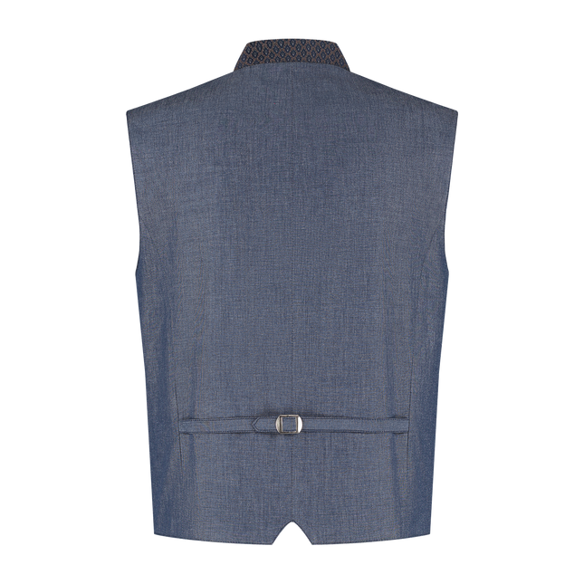 Kamizelka Oktoberfest Blue Trachtenweste Jaquard