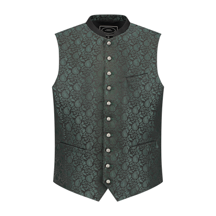 Kamizelka Oktoberfest Green Trachtenweste Jaquard