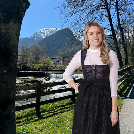 Czarna sukienka Dirndl Oktoberfest Ladies Lace