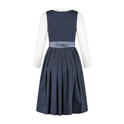 Ciemnoniebieska sukienka Dirndl Oktoberfest Ladies z kieszeniami 2-częściowa