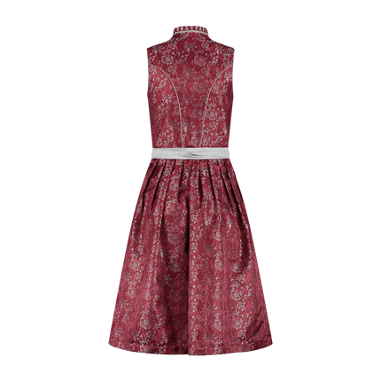 Bordowo-czerwona sukienka Dirndl Oktoberfest Ladies Lace 2-częściowa