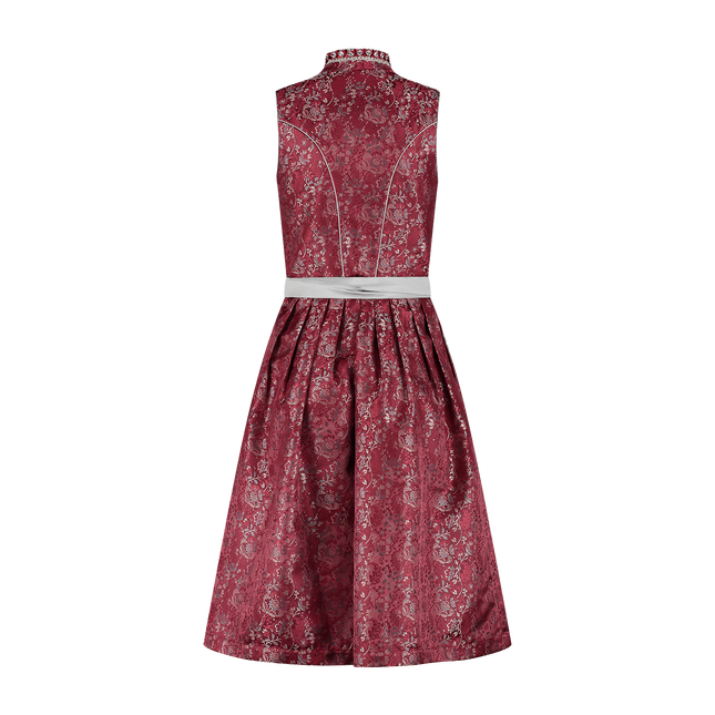 Bordowo-czerwona sukienka Dirndl Oktoberfest Ladies Lace 2-częściowa