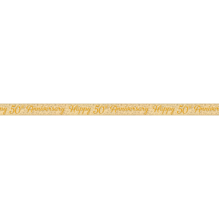Baner Happy Anniversary Gold 50Th 3.65m