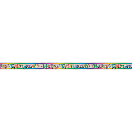 Happy Retirement Prism Banner, 12 ft