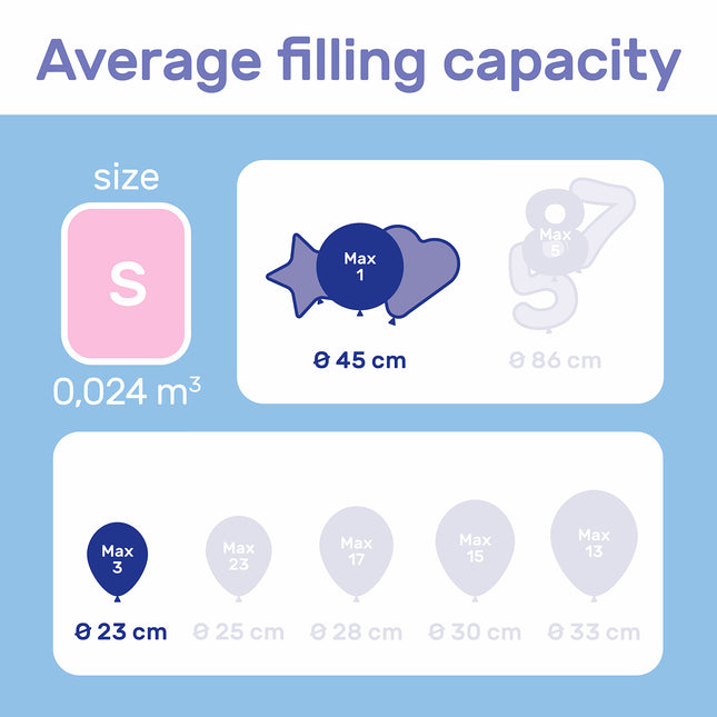 Zbiornik z helem do balonu foliowego 45 cm