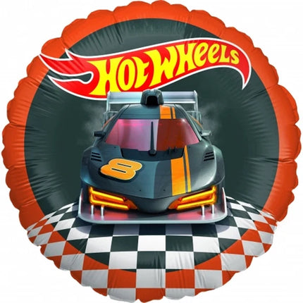 Balonik Hot Wheels z helem, czerwony, pusty, 45 cm