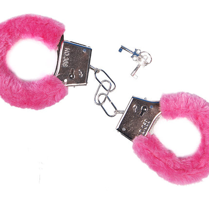 Różowe kajdanki pluszowe