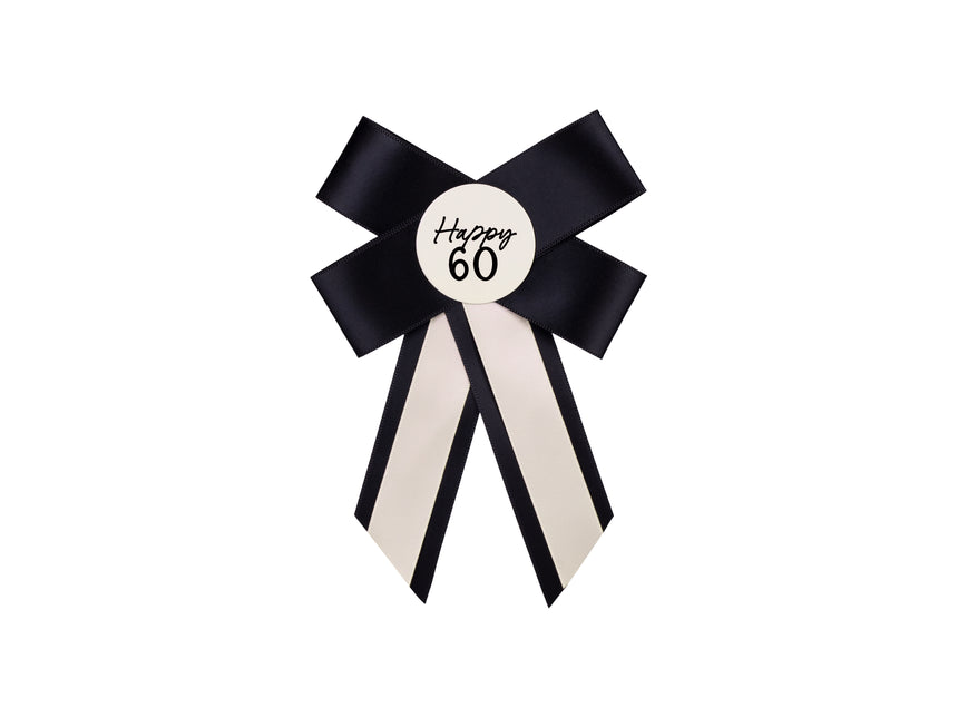 60 Years Button Bow 17cm