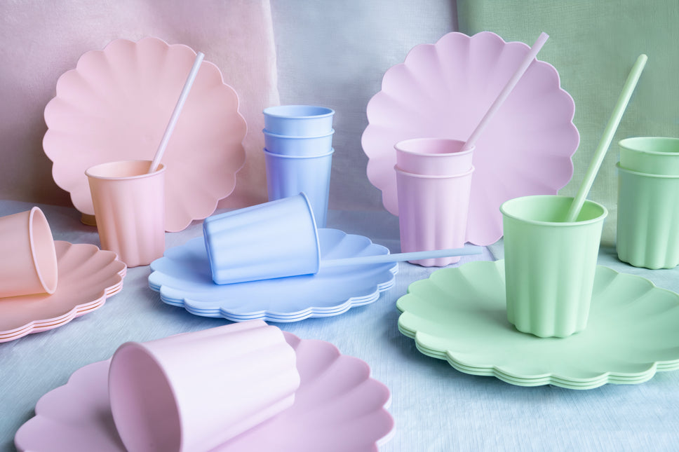 Różowe kubki plastikowe 220ml 4szt
