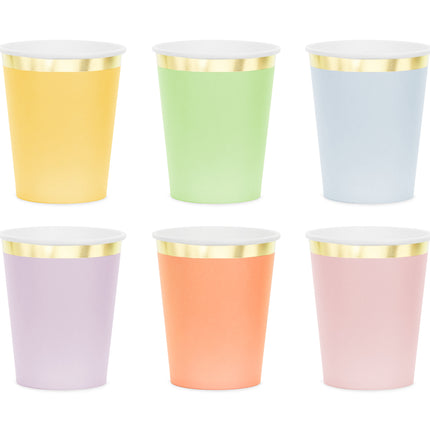 Kolorowe kubki 220ml 6szt