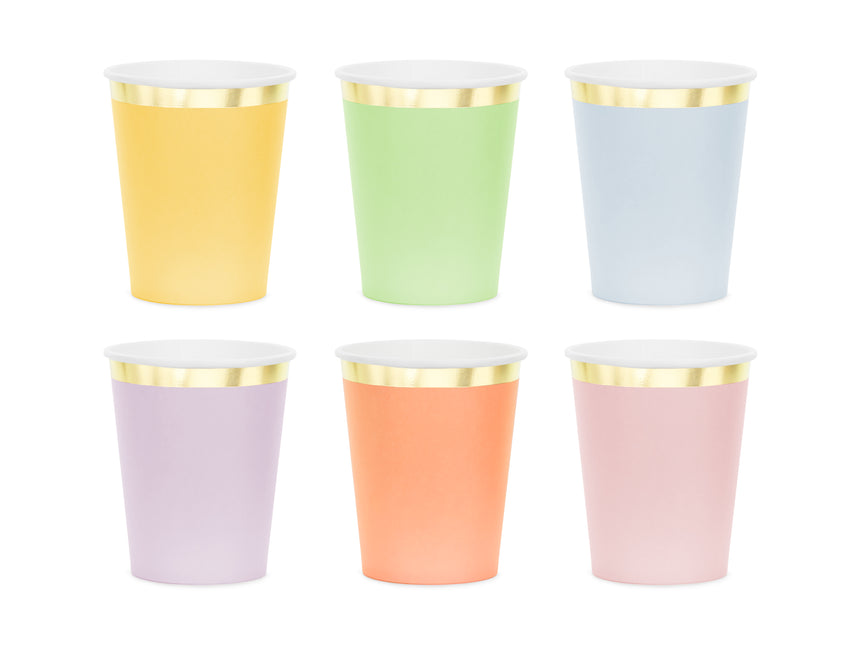 Kolorowe kubki 220ml 6szt