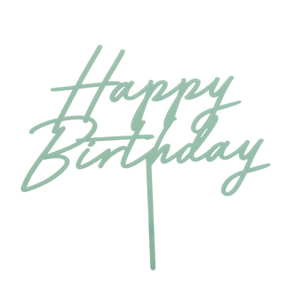 Happy Birthday Cake topper Turkusowy 16,5 cm