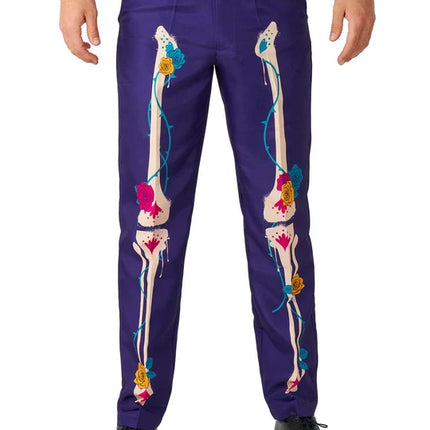 Kostium Sugar Skull dla mężczyzn, fioletowy, 3-częściowy