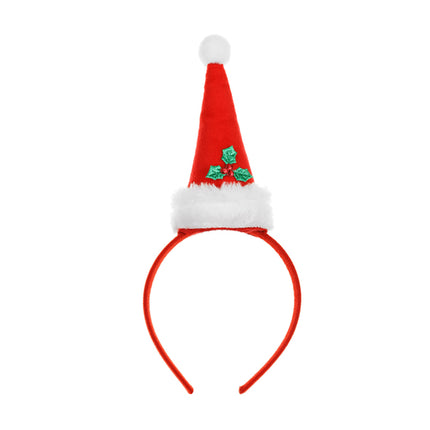 Świąteczna opaska do włosów Mini czapka świąteczna