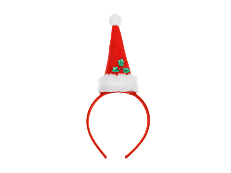 Świąteczna opaska do włosów Mini czapka świąteczna