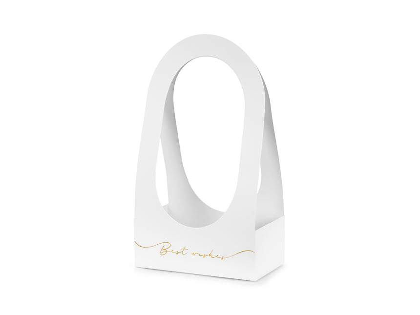 Białe pudełko Party Box Flower Box Najlepsze Życzenia 38cm
