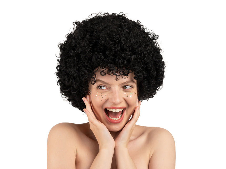 Czarna peruka afro krótka
