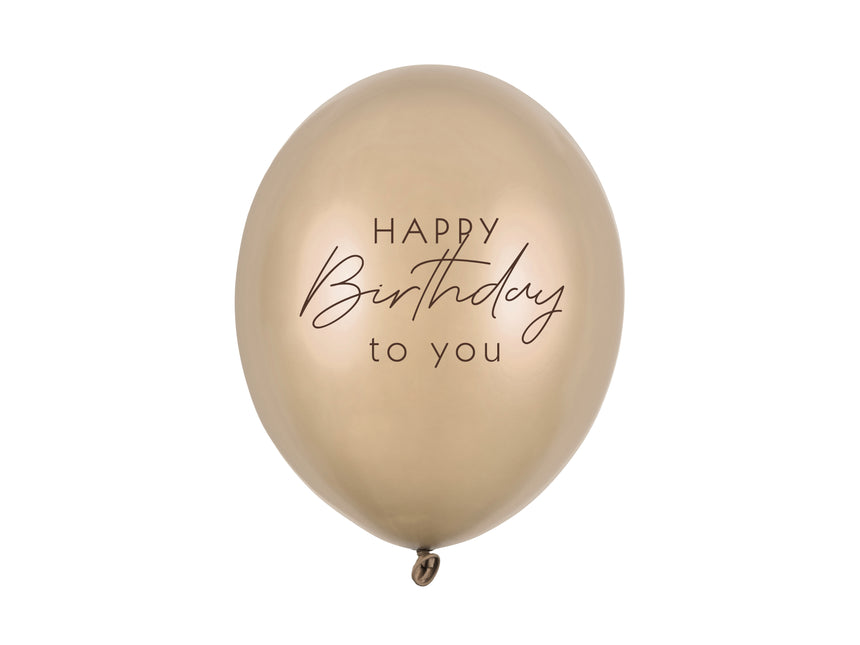 Balony urodzinowe złote 30cm 6szt