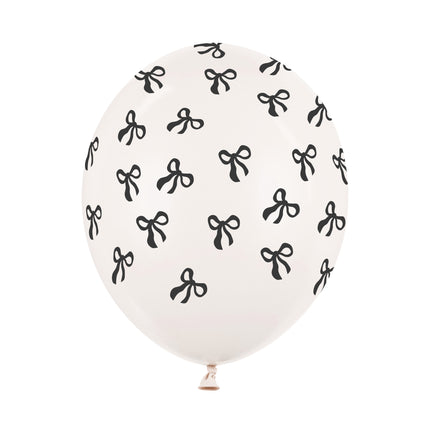 Balony czarno-białe 30cm 6szt